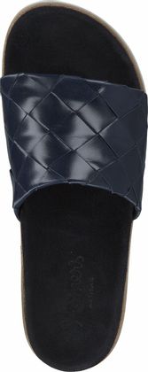 Homers Damen-Pantoletten aus Leder 180101951602 (Blau)