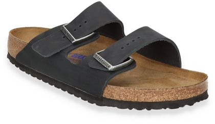 Birkenstock Herren-Pantoletten aus Leder 592001931822 (Schwarz)