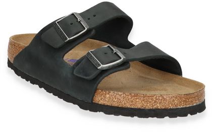 Birkenstock Herren-Pantoletten aus Leder 592001931822 (Schwarz)