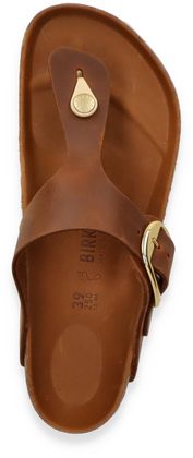Birkenstock GIZEH BIG BUCKLE Damen-Zehentrenner aus Leder 591221931699 (Braun)