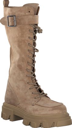 Paul Barritt Combat Boots für Damen aus Leder 102222953064 (Beige)