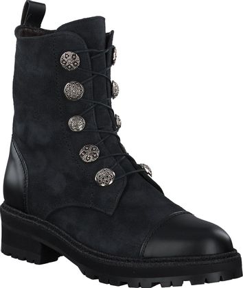 Pertini Damen-Schnürboots aus Leder 102002968420 (Schwarz)