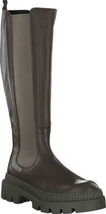 Shirley Mae Damen-Langschaftstiefel aus Leder 195691970797 (Oliv)