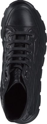 Candice Cooper Damen-Schnürboots aus Leder 102001967749 (Schwarz)