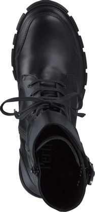 Pertini Damen-Schnürboots aus Leder 102001968456 (Schwarz)