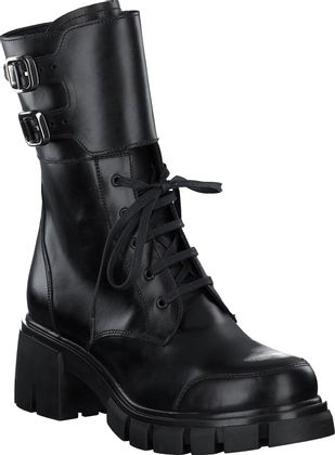 Pertini Damen-Schnürboots aus Leder 102001968456 (Schwarz)