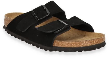 Birkenstock Damen-Pantoletten aus Leder 591002973889 (Schwarz)