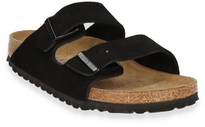 Birkenstock Damen-Pantoletten aus Leder 591002973889 (Schwarz)
