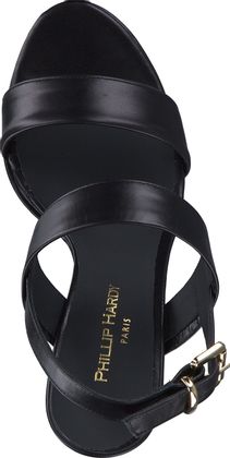 Phillip Hardy NADIA Plateau-Sandalen aus Leder 183001980420 (Schwarz)