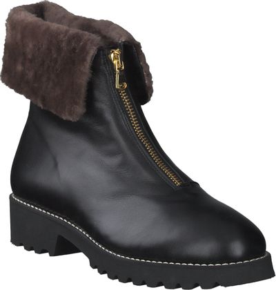 Attica Winter Boots für Damen aus Leder 198001743008 (Schwarz)