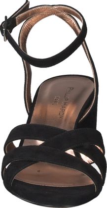 Phillip Hardy Damen-Sandalen aus Leder 185002980407 (Schwarz)