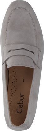 Gabor Damen-Slipper aus Leder 103302975370 (Grau/Braun)