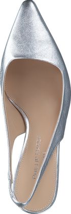 Phillip Hardy Damen-Slingpumps aus Leder 131911955838 (Silber)