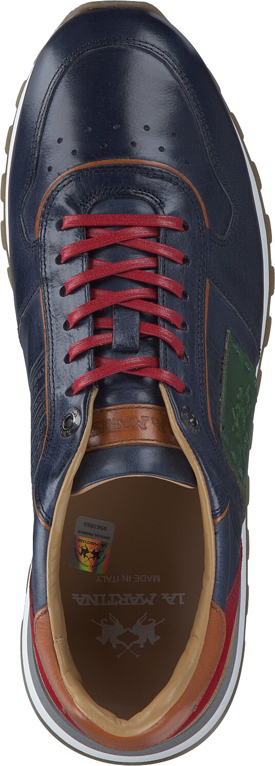 La Martina Herren-Sneaker aus Leder 244101974389 (Blau) online 