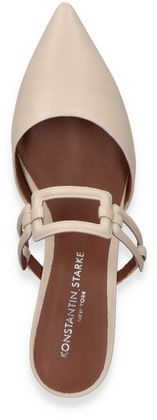 Konstantin Starke Damen-Pantoletten aus Leder 180301979405 (Beige)