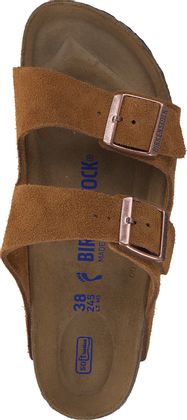 Birkenstock ARIZONA Damen-Pantoletten aus Leder 591222973890 (Braun)