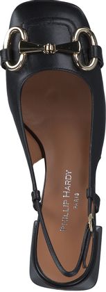 Phillip Hardy Damen-Slingpumps aus Leder 131001980080 (Schwarz)