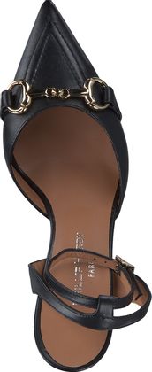 Phillip Hardy Damen-Slingpumps aus Leder 132001979983 (Schwarz)