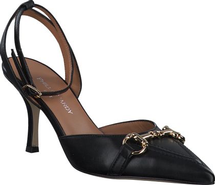 Phillip Hardy Damen-Slingpumps aus Leder 132001979983 (Schwarz)