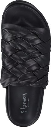 Homers Damen-Pantoletten aus Leder 180000955164 (Schwarz)