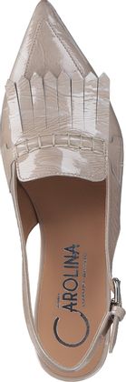 Donna Carolina Damen-Slingpumps aus Leder 130303981047 (Beige)