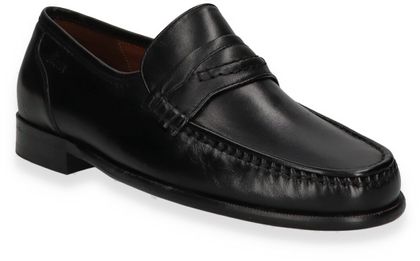 Sioux Herren-Slipper aus Leder Weite G 226001936534 (Schwarz)