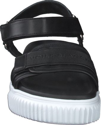 Voile Blanche Damen-Sandalen aus Leder 184001973452 (Schwarz)