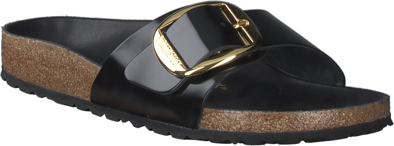 Birkenstock Damen-Pantoletten aus Leder 591001973713 (Schwarz  