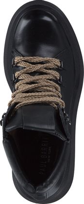 Paul Barritt Damen-Schnürboots aus Leder 102001983196 (Schwarz)