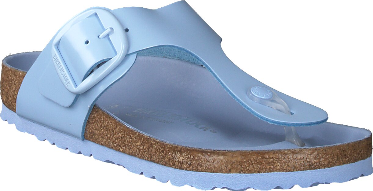 zehentrenner damen leder blau