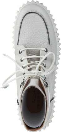 Voile Blanche Damen-Schnürboots aus Leder 102301985521 (Beige)