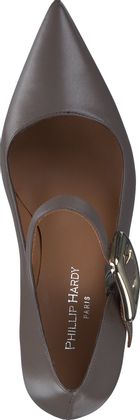 Phillip Hardy Damen-Pumps aus Leder 122221992483 (Taupe)