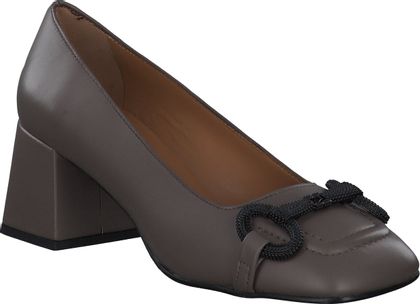 Phillip Hardy Damen-Pumps aus Leder 121221992367 (Taupe)