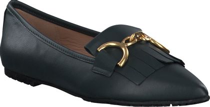 Shirley Mae Damen-Ballerinas aus Leder 103601957501 (Dunkelgrün)