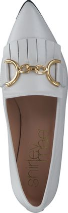 Shirley Mae Damen-Ballerinas aus Leder 103701957495 (Weiß)