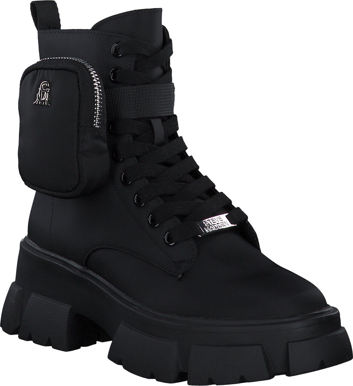 Steve Madden TANKER Combat Boots für Damen 102001985033 (Schwarz 