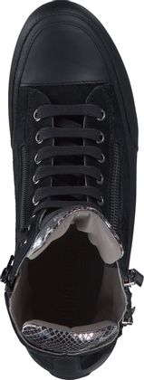 Candice Cooper Damen-Schnürboots aus Leder 102002983597 (Schwarz)