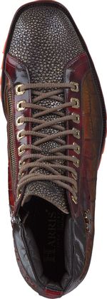 Harris Herren-Schnürboots aus Leder 212285001880 (Rot/Braun)