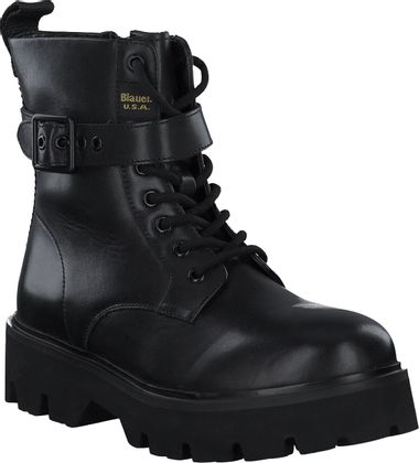 Blauer Damen-Schnürboots 102001984863 (Schwarz)