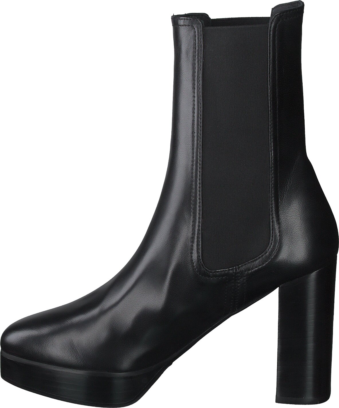 Plateau Stiefeletten Schwarz Leder