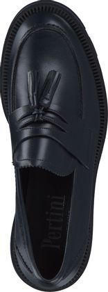 Pertini Damen-Slipper aus Leder 100101990425 (Schwarz)