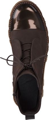 Pertini Damen-Schnürboots aus Leder 102202990474 (Braun)