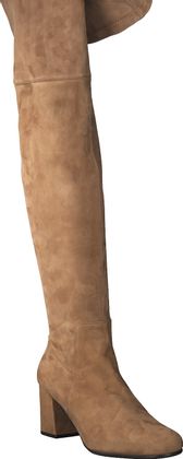 Phillip Hardy Damen-Overknees aus Leder 196222989630 (Braun)