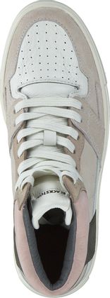 Blackstone Damen-Schnürboots aus Leder 102382991703 (Beige/Bunt)