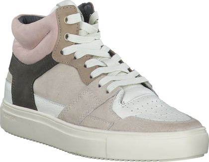 Blackstone Damen-Schnürboots aus Leder 102382991703 (Beige/Bunt)