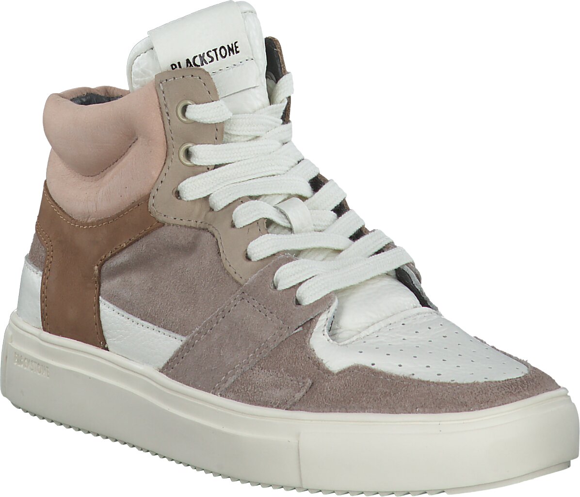Blackstone Damen-Schnürboots aus Leder 102302991715 (Beige/Bunt) Bild 01