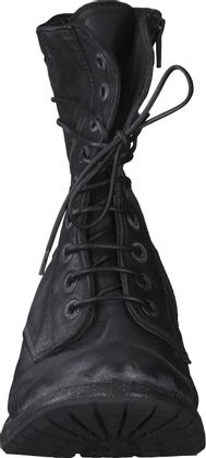 MOMA Damen-Schnürboots aus Leder 102001988820 (Schwarz)