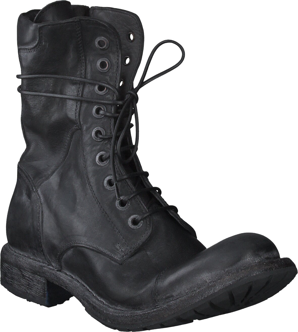 MOMA Damen-Schnürboots aus Leder 102001988820 (Schwarz) online 