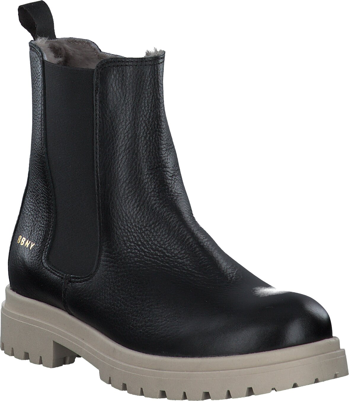 Black cleated chelsea boots on sale