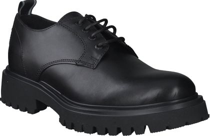 Blauer Herren-Schnürschuhe aus Leder 240001984966 (Schwarz)